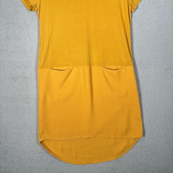 ANTHROPOLOGIE Dolan Left Coast Collection Med Loren Tunic Tee Shirt Dress Yellow - Picture 3 of 9